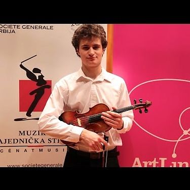 David Horvat, violin, ArtLink - Société Générale Most Promising Young Music Artist in 2014