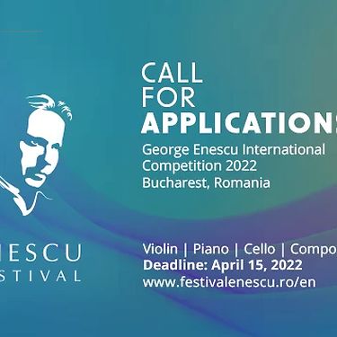Call for applications: George Enescu International Competition 2022