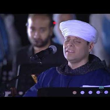 Sheikh Mahmoud El-Tohamy’s first 'inshad' concert at the historical site of the Pyramids of Giza.