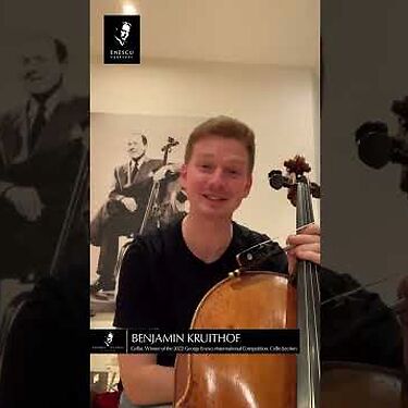 Benjamin Kruithof encourages all young cellists to apply for this year's Enescu Competition
