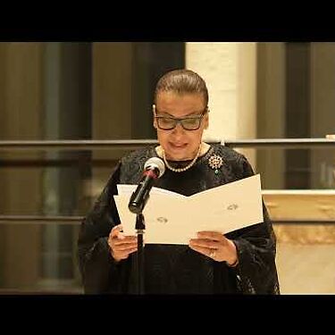 H.E. Huda AlKhamis-Kanoo ahead of the Sistine Chapel Choir's performance in Abu Dhabi