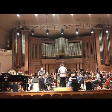 Abeer Nehme and The National Orchestra of Belgium in rehearsal