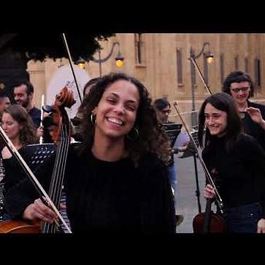 The Al Bustan Festival Academy Orchestra goes to Parliament Square in Beirut