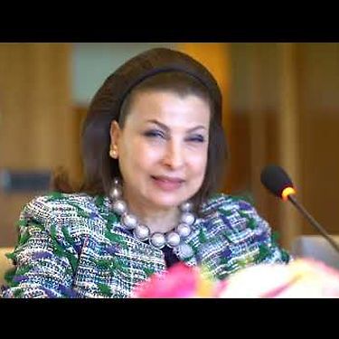 H.E. Huda I. Alkhamis-Kanoo speech at a Madrid press conference